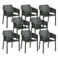 Designer Style Arm Chair Plastic Cross Back Side Chair for Restaurant