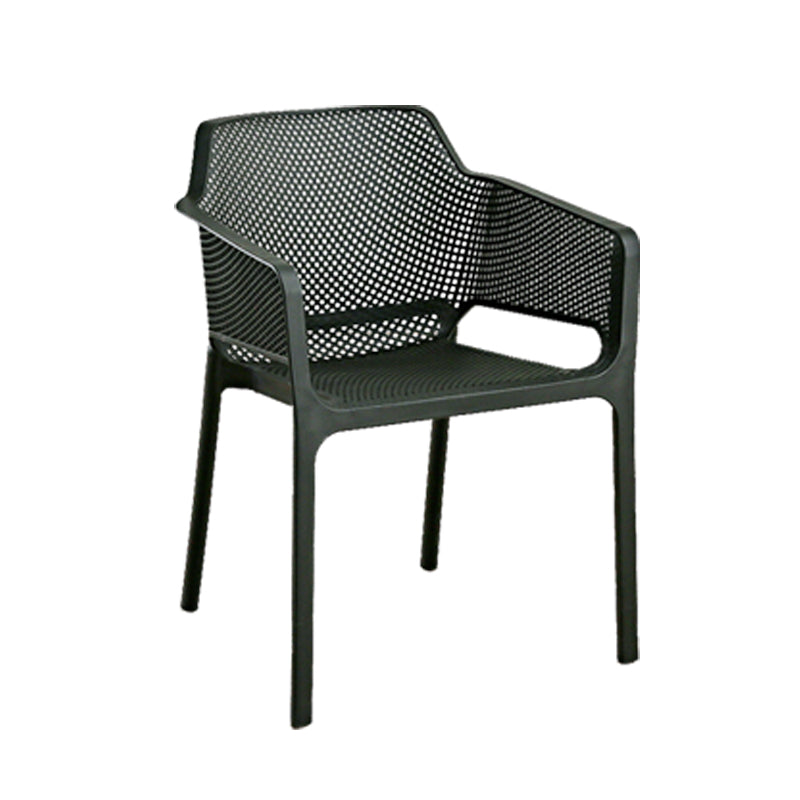 Designer Style Arm Chair Plastic Cross Back Side Chair for Restaurant Clearhalo 'Dining Chairs' 'Dining Tables & Seating' 'dining_chair' 'furn' 'furn_dining_chair' 'Furniture' 'Kitchen & Dining Furniture' 6104117