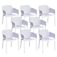 Designer Style Arm Chair Plastic Cross Back Side Chair for Restaurant
