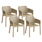 Designer Style Arm Chair Plastic Cross Back Side Chair for Restaurant