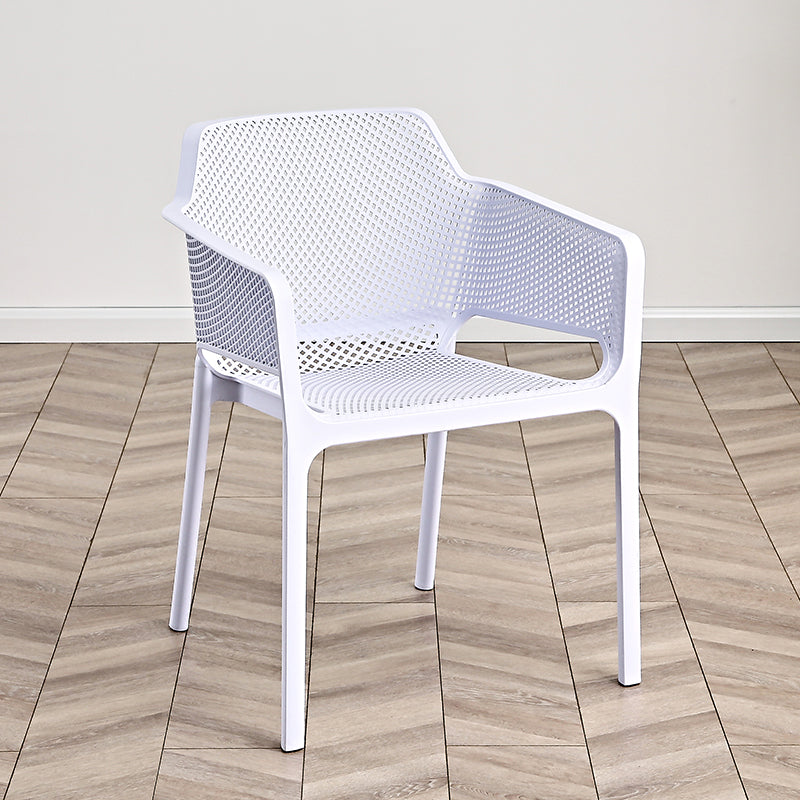 Designer Style Arm Chair Plastic Cross Back Side Chair for Restaurant Clearhalo 'Dining Chairs' 'Dining Tables & Seating' 'dining_chair' 'furn' 'furn_dining_chair' 'Furniture' 'Kitchen & Dining Furniture' 6104129