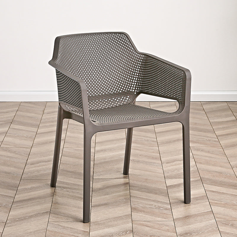Designer Style Arm Chair Plastic Cross Back Side Chair for Restaurant Clearhalo 'Dining Chairs' 'Dining Tables & Seating' 'dining_chair' 'furn' 'furn_dining_chair' 'Furniture' 'Kitchen & Dining Furniture' 6104131
