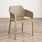 Designer Style Arm Chair Plastic Cross Back Side Chair for Restaurant