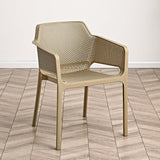 Designer Style Arm Chair Plastic Cross Back Side Chair for Restaurant Clearhalo 'Dining Chairs' 'Dining Tables & Seating' 'dining_chair' 'furn' 'furn_dining_chair' 'Furniture' 'Kitchen & Dining Furniture' 6104132