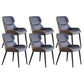 Upholstered Dining Chair Faux Leather and Metal Dining Room Chair Blue-Brown 6 Piece Set Clearhalo 'Dining Chairs' 'Dining Tables & Seating' 'dining_chair' 'furn' 'furn_dining_chair' 'Furniture' 'Kitchen & Dining Furniture' 6104139