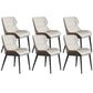 Upholstered Dining Chair Faux Leather and Metal Dining Room Chair Beige Coffee 6 Piece Set Clearhalo 'Dining Chairs' 'Dining Tables & Seating' 'dining_chair' 'furn' 'furn_dining_chair' 'Furniture' 'Kitchen & Dining Furniture' 6104147
