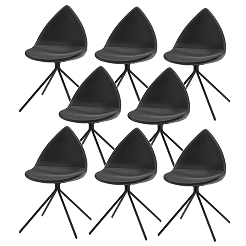 Contemporary Dining Room Chair Upholstered Side Dining Chairs Black 8 Piece Set Clearhalo 'Dining Chairs' 'Dining Tables & Seating' 'dining_chair' 'furn' 'furn_dining_chair' 'Furniture' 'Kitchen & Dining Furniture' 6104168