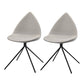 Contemporary Dining Room Chair Upholstered Side Dining Chairs Light Gray 2 Piece Set Clearhalo 'Dining Chairs' 'Dining Tables & Seating' 'dining_chair' 'furn' 'furn_dining_chair' 'Furniture' 'Kitchen & Dining Furniture' 6104170