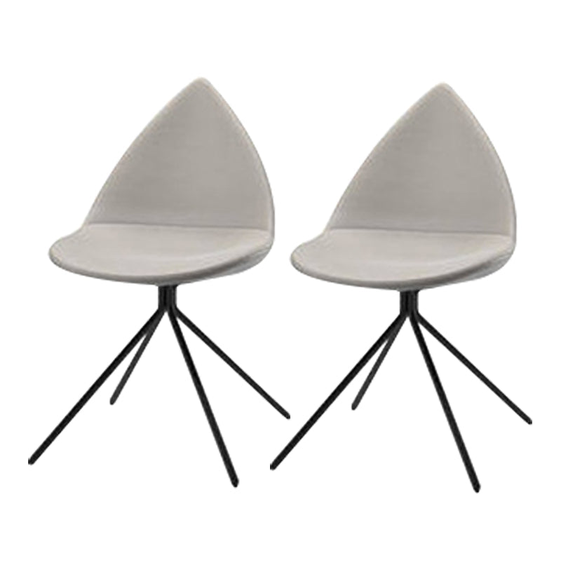 Contemporary Dining Room Chair Upholstered Side Dining Chairs Light Gray 2 Piece Set Clearhalo 'Dining Chairs' 'Dining Tables & Seating' 'dining_chair' 'furn' 'furn_dining_chair' 'Furniture' 'Kitchen & Dining Furniture' 6104170