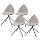 Contemporary Dining Room Chair Upholstered Side Dining Chairs Light Gray 4 Piece Set Clearhalo 'Dining Chairs' 'Dining Tables & Seating' 'dining_chair' 'furn' 'furn_dining_chair' 'Furniture' 'Kitchen & Dining Furniture' 6104173