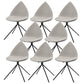 Contemporary Dining Room Chair Upholstered Side Dining Chairs Light Gray 8 Piece Set Clearhalo 'Dining Chairs' 'Dining Tables & Seating' 'dining_chair' 'furn' 'furn_dining_chair' 'Furniture' 'Kitchen & Dining Furniture' 6104177