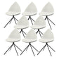 Contemporary Dining Room Chair Upholstered Side Dining Chairs White 8 Piece Set Clearhalo 'Dining Chairs' 'Dining Tables & Seating' 'dining_chair' 'furn' 'furn_dining_chair' 'Furniture' 'Kitchen & Dining Furniture' 6104185