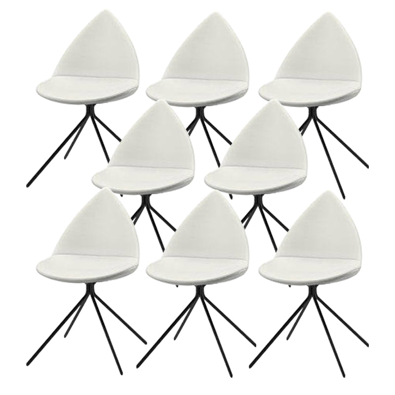 Contemporary Dining Room Chair Upholstered Side Dining Chairs White 8 Piece Set Clearhalo 'Dining Chairs' 'Dining Tables & Seating' 'dining_chair' 'furn' 'furn_dining_chair' 'Furniture' 'Kitchen & Dining Furniture' 6104185