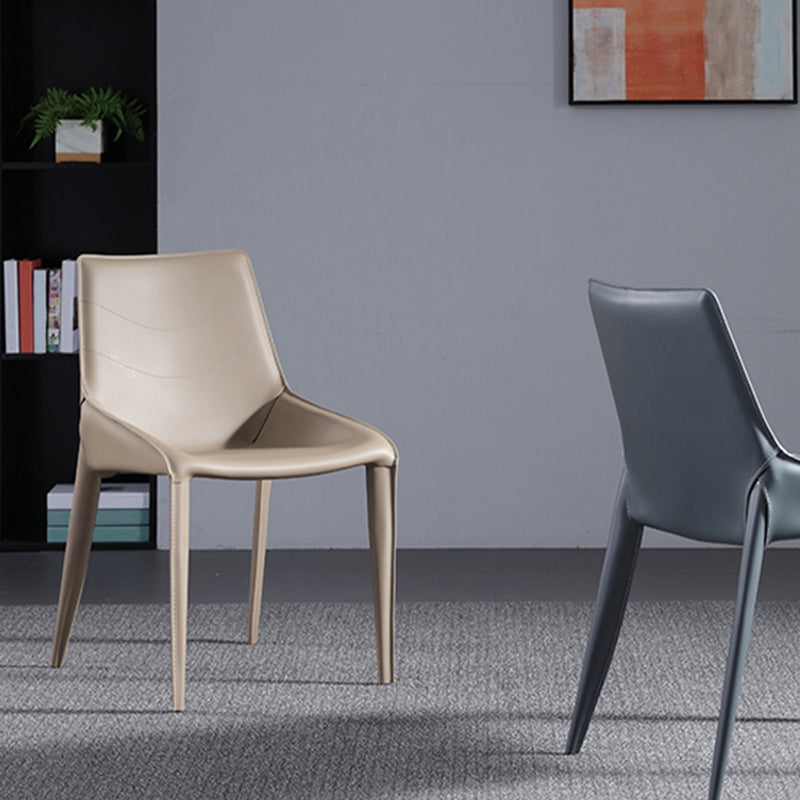 Contemporary Upholstered Dining Chairs Faux Leather Dining Room Chair