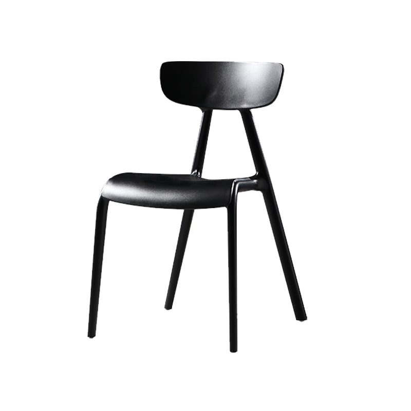Nordic Open Back Side Chair Plastic Indoor Armless Chair for Dining Room Black 1 Piece Clearhalo 'Dining Chairs' 'Dining Tables & Seating' 'dining_chair' 'furn' 'furn_dining_chair' 'Furniture' 'Kitchen & Dining Furniture' 6104229