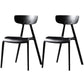 Nordic Open Back Side Chair Plastic Indoor Armless Chair for Dining Room Black 2 Piece Set Clearhalo 'Dining Chairs' 'Dining Tables & Seating' 'dining_chair' 'furn' 'furn_dining_chair' 'Furniture' 'Kitchen & Dining Furniture' 6104230