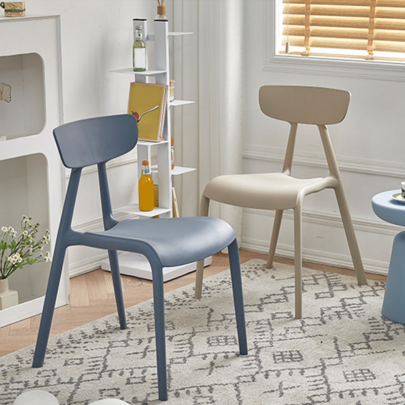 Nordic Open Back Side Chair Plastic Indoor Armless Chair for Dining Room Clearhalo 'Dining Chairs' 'Dining Tables & Seating' 'dining_chair' 'furn' 'furn_dining_chair' 'Furniture' 'Kitchen & Dining Furniture' 6104231