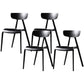 Nordic Open Back Side Chair Plastic Indoor Armless Chair for Dining Room Black 4 Piece Set Clearhalo 'Dining Chairs' 'Dining Tables & Seating' 'dining_chair' 'furn' 'furn_dining_chair' 'Furniture' 'Kitchen & Dining Furniture' 6104232