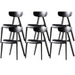 Nordic Open Back Side Chair Plastic Indoor Armless Chair for Dining Room Black 6 Piece Set Clearhalo 'Dining Chairs' 'Dining Tables & Seating' 'dining_chair' 'furn' 'furn_dining_chair' 'Furniture' 'Kitchen & Dining Furniture' 6104234