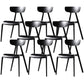 Nordic Open Back Side Chair Plastic Indoor Armless Chair for Dining Room Black 8 Piece Set Clearhalo 'Dining Chairs' 'Dining Tables & Seating' 'dining_chair' 'furn' 'furn_dining_chair' 'Furniture' 'Kitchen & Dining Furniture' 6104237