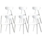 Nordic Open Back Side Chair Plastic Indoor Armless Chair for Dining Room White 6 Piece Set Clearhalo 'Dining Chairs' 'Dining Tables & Seating' 'dining_chair' 'furn' 'furn_dining_chair' 'Furniture' 'Kitchen & Dining Furniture' 6104244