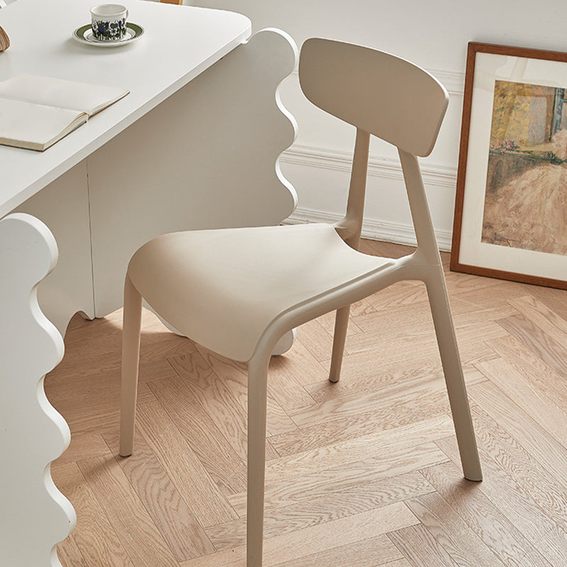 Nordic Open Back Side Chair Plastic Indoor Armless Chair for Dining Room Clearhalo 'Dining Chairs' 'Dining Tables & Seating' 'dining_chair' 'furn' 'furn_dining_chair' 'Furniture' 'Kitchen & Dining Furniture' 6104248