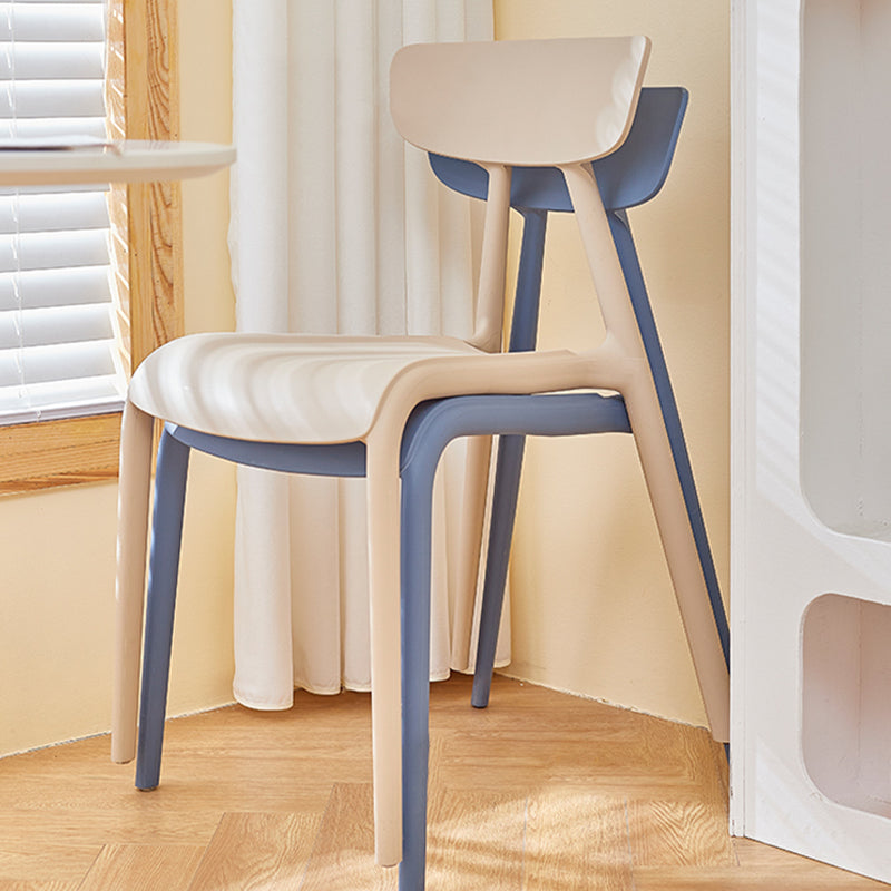 Nordic Open Back Side Chair Plastic Indoor Armless Chair for Dining Room Clearhalo 'Dining Chairs' 'Dining Tables & Seating' 'dining_chair' 'furn' 'furn_dining_chair' 'Furniture' 'Kitchen & Dining Furniture' 6104250