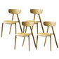 Nordic Open Back Side Chair Plastic Indoor Armless Chair for Dining Room Yellow 4 Piece Set Clearhalo 'Dining Chairs' 'Dining Tables & Seating' 'dining_chair' 'furn' 'furn_dining_chair' 'Furniture' 'Kitchen & Dining Furniture' 6104252