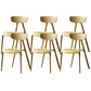 Nordic Open Back Side Chair Plastic Indoor Armless Chair for Dining Room Yellow 6 Piece Set Clearhalo 'Dining Chairs' 'Dining Tables & Seating' 'dining_chair' 'furn' 'furn_dining_chair' 'Furniture' 'Kitchen & Dining Furniture' 6104255
