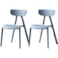 Nordic Open Back Side Chair Plastic Indoor Armless Chair for Dining Room Blue 2 Piece Set Clearhalo 'Dining Chairs' 'Dining Tables & Seating' 'dining_chair' 'furn' 'furn_dining_chair' 'Furniture' 'Kitchen & Dining Furniture' 6104258