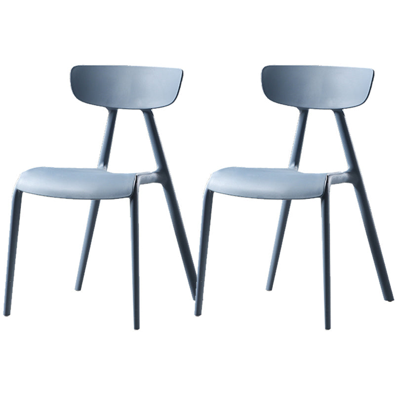 Nordic Open Back Side Chair Plastic Indoor Armless Chair for Dining Room Blue 2 Piece Set Clearhalo 'Dining Chairs' 'Dining Tables & Seating' 'dining_chair' 'furn' 'furn_dining_chair' 'Furniture' 'Kitchen & Dining Furniture' 6104258