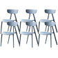Nordic Open Back Side Chair Plastic Indoor Armless Chair for Dining Room Blue 6 Piece Set Clearhalo 'Dining Chairs' 'Dining Tables & Seating' 'dining_chair' 'furn' 'furn_dining_chair' 'Furniture' 'Kitchen & Dining Furniture' 6104260