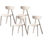Nordic Open Back Side Chair Plastic Indoor Armless Chair for Dining Room Khaki 4 Piece Set Clearhalo 'Dining Chairs' 'Dining Tables & Seating' 'dining_chair' 'furn' 'furn_dining_chair' 'Furniture' 'Kitchen & Dining Furniture' 6104263