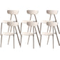 Nordic Open Back Side Chair Plastic Indoor Armless Chair for Dining Room Khaki 6 Piece Set Clearhalo 'Dining Chairs' 'Dining Tables & Seating' 'dining_chair' 'furn' 'furn_dining_chair' 'Furniture' 'Kitchen & Dining Furniture' 6104264