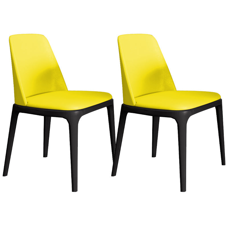 Industrial Dining Side Chair Upholstered Dining Accent Chair Black-Yellow 2 Piece Set Clearhalo 'Dining Chairs' 'Dining Tables & Seating' 'dining_chair' 'furn' 'furn_dining_chair' 'Furniture' 'Kitchen & Dining Furniture' 6104297