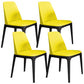 Industrial Dining Side Chair Upholstered Dining Accent Chair Black-Yellow 4 Piece Set Clearhalo 'Dining Chairs' 'Dining Tables & Seating' 'dining_chair' 'furn' 'furn_dining_chair' 'Furniture' 'Kitchen & Dining Furniture' 6104299