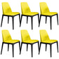 Industrial Dining Side Chair Upholstered Dining Accent Chair Black-Yellow 6 Piece Set Clearhalo 'Dining Chairs' 'Dining Tables & Seating' 'dining_chair' 'furn' 'furn_dining_chair' 'Furniture' 'Kitchen & Dining Furniture' 6104300