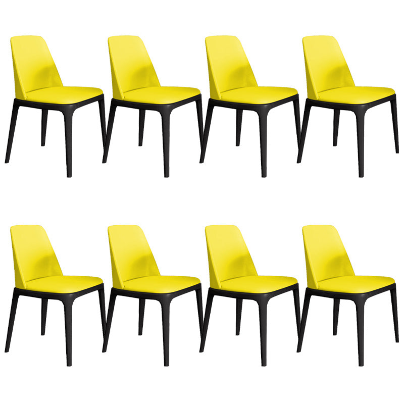 Industrial Dining Side Chair Upholstered Dining Accent Chair Black-Yellow 8 Piece Set Clearhalo 'Dining Chairs' 'Dining Tables & Seating' 'dining_chair' 'furn' 'furn_dining_chair' 'Furniture' 'Kitchen & Dining Furniture' 6104301