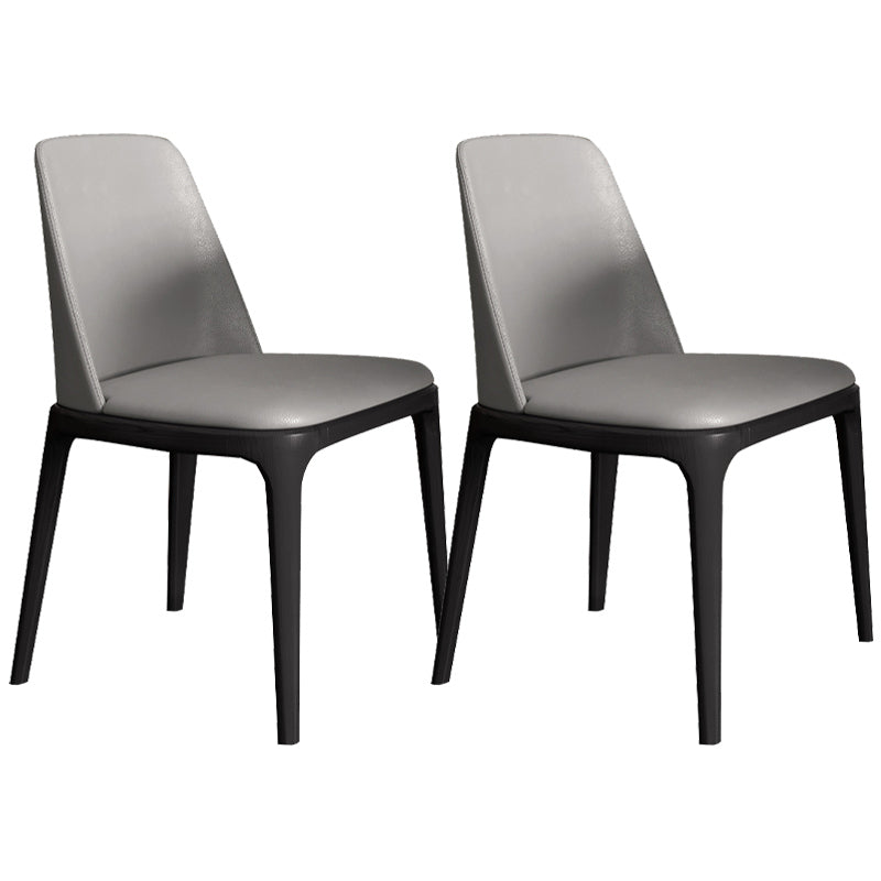 Industrial Dining Side Chair Upholstered Dining Accent Chair Black-Gray 2 Piece Set Clearhalo 'Dining Chairs' 'Dining Tables & Seating' 'dining_chair' 'furn' 'furn_dining_chair' 'Furniture' 'Kitchen & Dining Furniture' 6104302