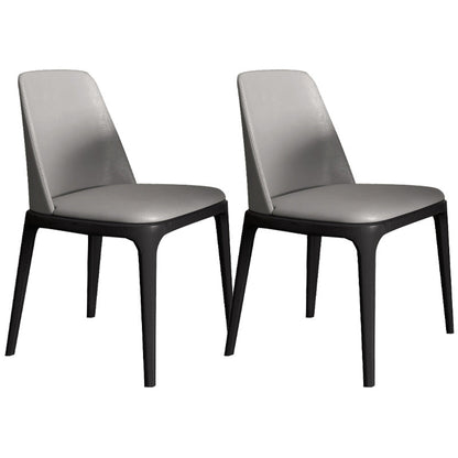 Industrial Dining Side Chair Upholstered Dining Accent Chair Black-Gray 2 Piece Set Clearhalo 'Dining Chairs' 'Dining Tables & Seating' 'dining_chair' 'furn' 'furn_dining_chair' 'Furniture' 'Kitchen & Dining Furniture' 6104302