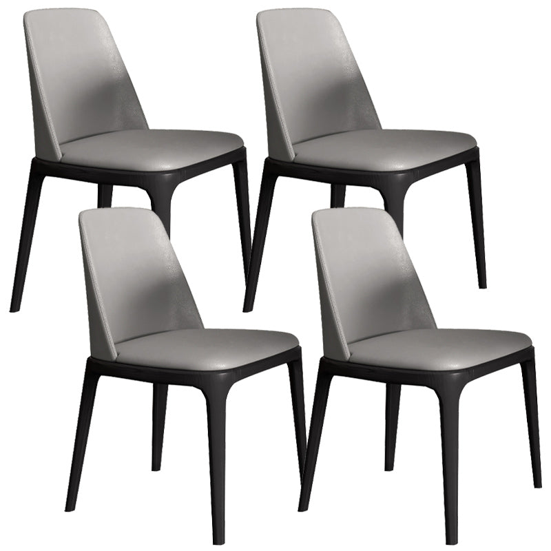Industrial Dining Side Chair Upholstered Dining Accent Chair Black-Gray 4 Piece Set Clearhalo 'Dining Chairs' 'Dining Tables & Seating' 'dining_chair' 'furn' 'furn_dining_chair' 'Furniture' 'Kitchen & Dining Furniture' 6104303