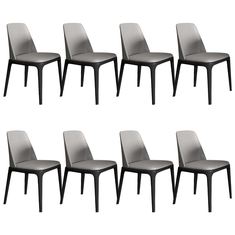 Industrial Dining Side Chair Upholstered Dining Accent Chair Black-Gray 8 Piece Set Clearhalo 'Dining Chairs' 'Dining Tables & Seating' 'dining_chair' 'furn' 'furn_dining_chair' 'Furniture' 'Kitchen & Dining Furniture' 6104305