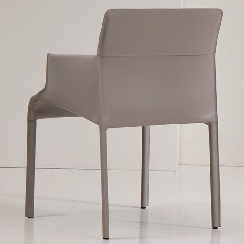 Contemporary Arm Dining Chairs Faux Leather Low Back Side Chair Clearhalo 'Dining Chairs' 'Dining Tables & Seating' 'dining_chair' 'furn' 'furn_dining_chair' 'Furniture' 'Kitchen & Dining Furniture' 6104323