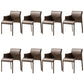 Contemporary Arm Dining Chairs Faux Leather Low Back Side Chair Coffee 8 Piece Set Clearhalo 'Dining Chairs' 'Dining Tables & Seating' 'dining_chair' 'furn' 'furn_dining_chair' 'Furniture' 'Kitchen & Dining Furniture' 6104325