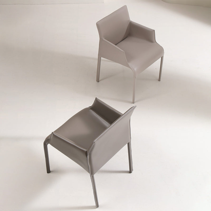 Contemporary Arm Dining Chairs Faux Leather Low Back Side Chair Clearhalo 'Dining Chairs' 'Dining Tables & Seating' 'dining_chair' 'furn' 'furn_dining_chair' 'Furniture' 'Kitchen & Dining Furniture' 6104328