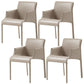 Contemporary Arm Dining Chairs Faux Leather Low Back Side Chair Beige 4 Piece Set Clearhalo 'Dining Chairs' 'Dining Tables & Seating' 'dining_chair' 'furn' 'furn_dining_chair' 'Furniture' 'Kitchen & Dining Furniture' 6104331