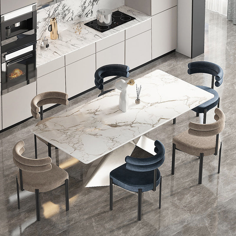 Upholstered Dining Room Chair Modern Open Back Dining Side Chair