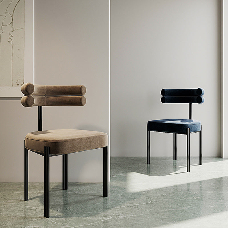 Upholstered Dining Room Chair Modern Open Back Dining Side Chair