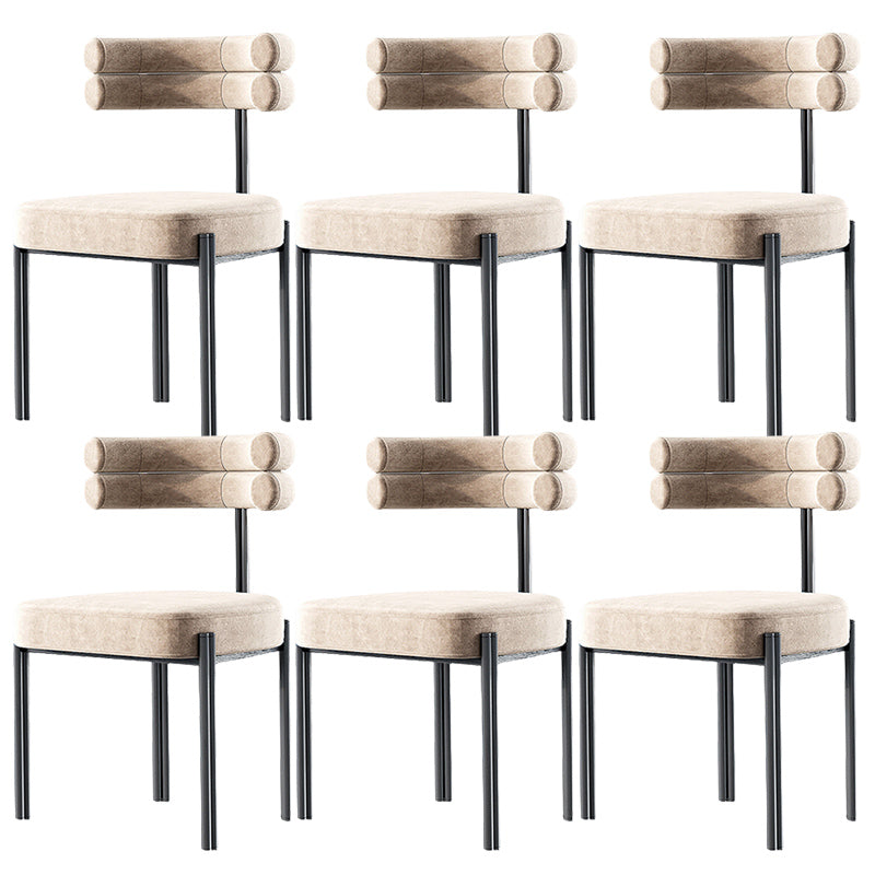 Upholstered Dining Room Chair Modern Open Back Dining Side Chair