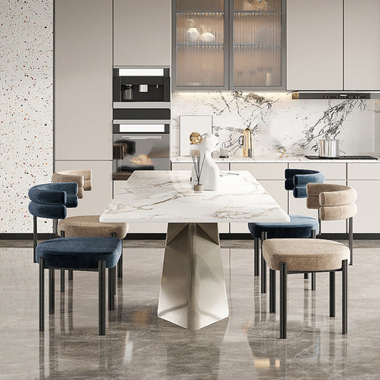 Upholstered Dining Room Chair Modern Open Back Dining Side Chair